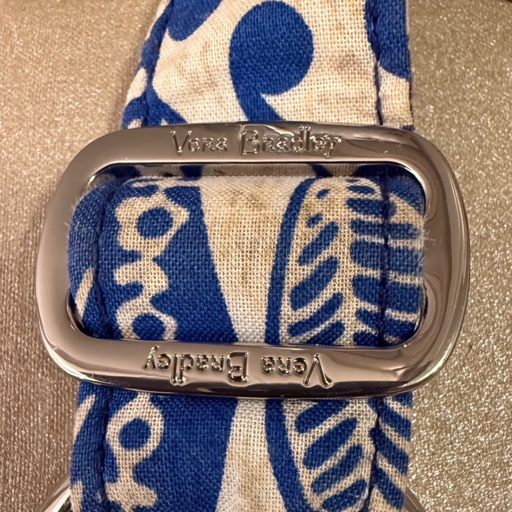 Vera Bradley Hipster Crossbody Bag Blue Teal Floral Quilted Cotton‎ Adjustable - Picture 4 of 7